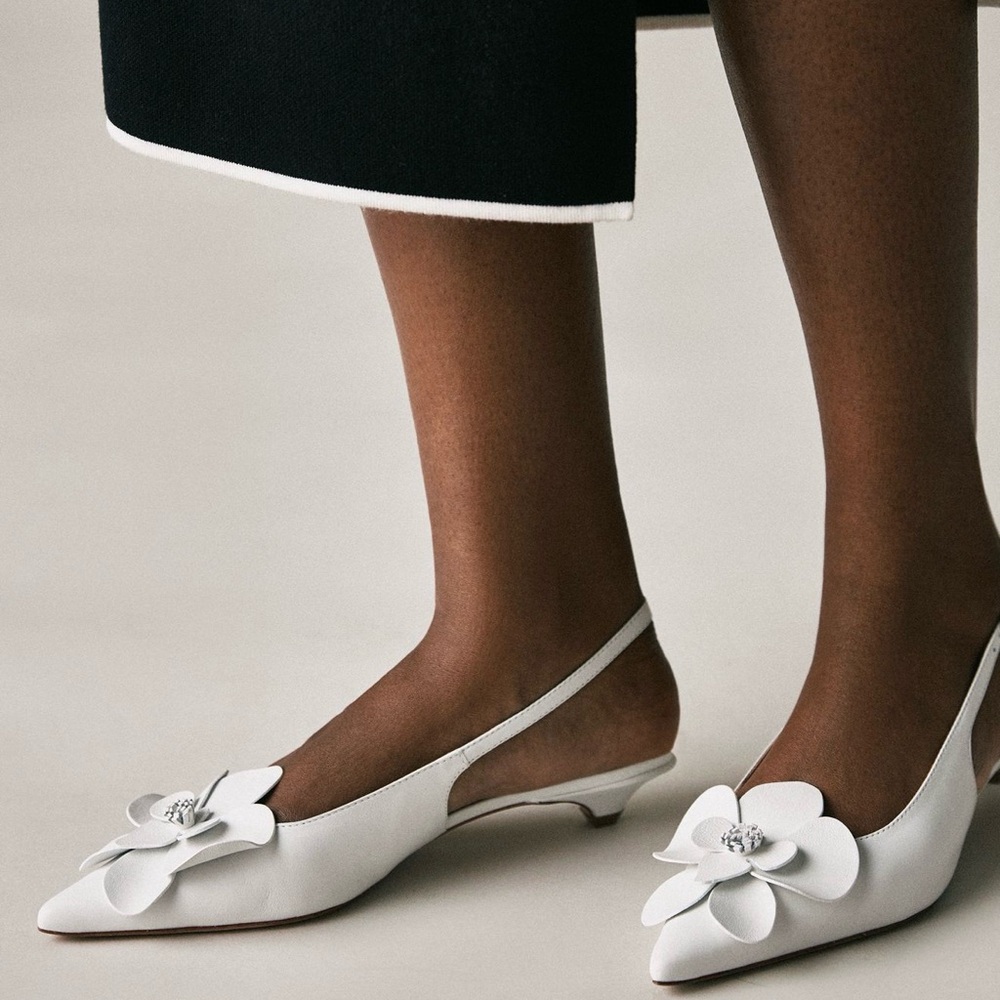 Anthropologie Maeve Floral Slingback Heels - Picture 7 of 7
